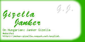 gizella janker business card